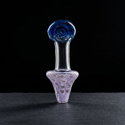 5" Mushroom Frit Hand Pipe in Blue
