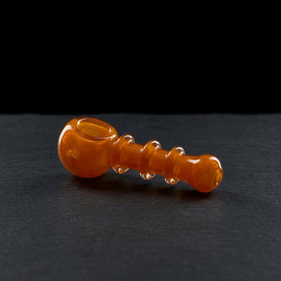 4" Frit Triple Maria Body Hand Pipe in Amber