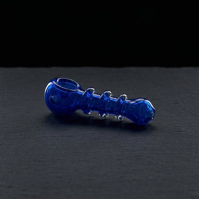 4" Frit Triple Maria Body Hand Pipe in Blue