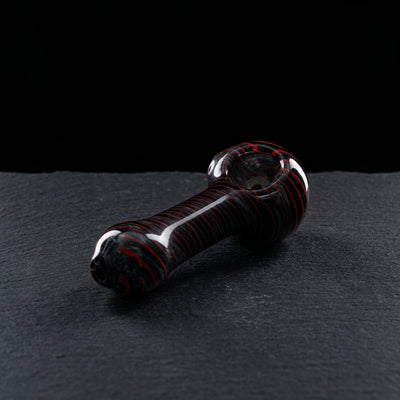 4" Two-Tone Color Swirl Hand Pipe in Purple & Black