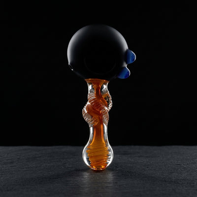 5.5" Solid Color Head w/ Twisted Body Hand Pipe in Black
