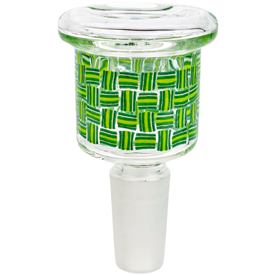 2.5" 14mm Basket Weave Decal Flower Bowl - alternate angle