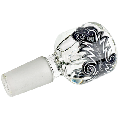 2.5" 14mm Decal Wigwag Flower Bowl - alternate angle