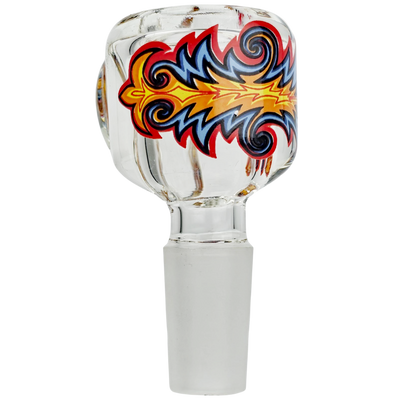 2.5" 14mm Decal Wigwag Flower Bowl - detail view