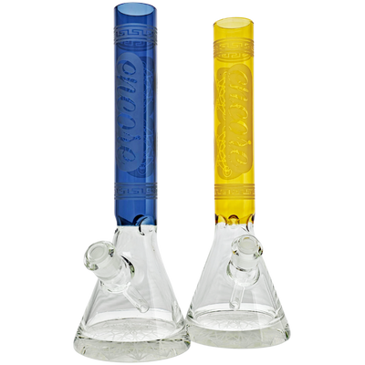 16" Encore Half Color Geometric Beaker