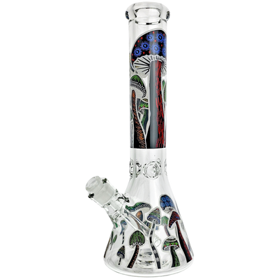 14" Mushroom Mix Decal Beaker - additional view