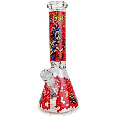 10" Rick & Morty Honeycomb Decal Beaker - alternate angle