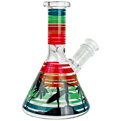 6" Palm Tree Encalmo Decal Beaker - view 6