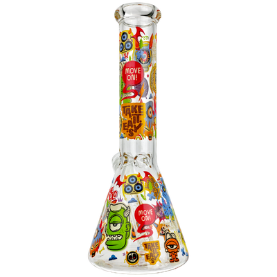 10" Assorted Monster Decal Beaker
