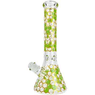 14" 7mm Color Honeycomb Bee Decal Beaker - additional view