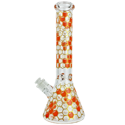 14" 7mm Color Honeycomb Bee Decal Beaker - view 7
