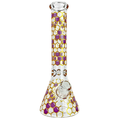 14" 7mm Color Honeycomb Bee Decal Beaker - view 6