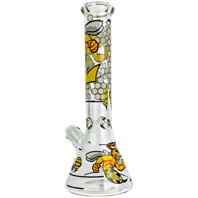 14" 7mm Hornet Decal Beaker - alternate angle