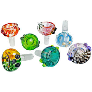 2″ 14MM ELEMENT COLOR AND FUME FLOWER BOWL – MADE IN USA