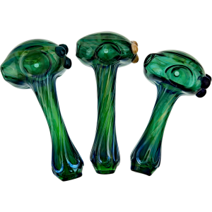 4″ ELEMENT LAKE GREEN SILVER FUME PIPE – MADE IN USA