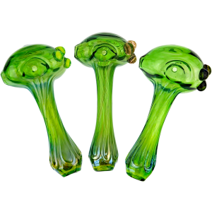 4″ ELEMENT GREEN SILVER FUME PIPE – MADE IN USA