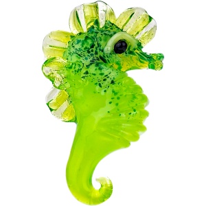 2″ ELI MAZET SEAHORSE GLASS PENDANT