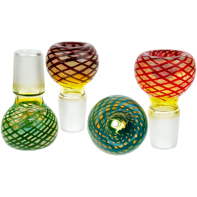 2" 18mm Fume w/ Color Glass Flower Bowl - photo 2