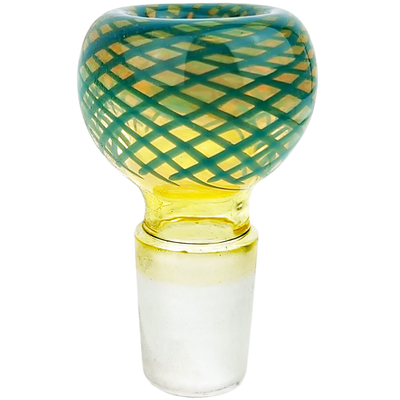 2″ 18mm Fume w/ Color Glass Flower Bowl