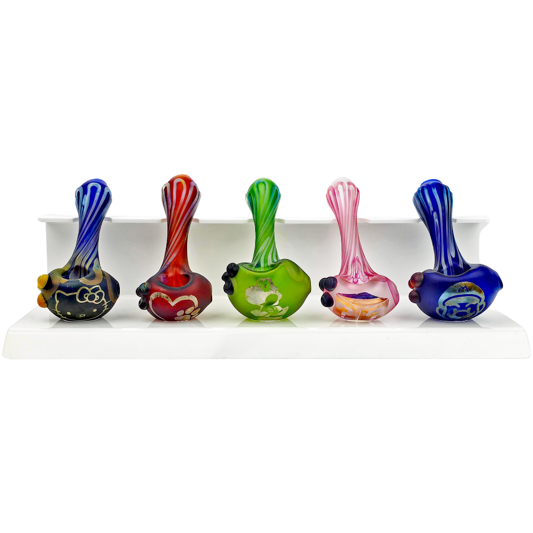 Element Sandblast Hand Pipes - 5 Pack w/ Stand