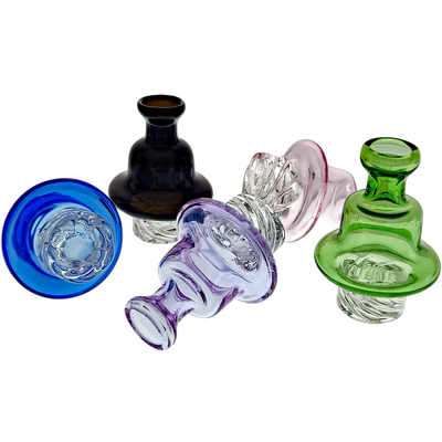 2″ CLEAR SPINNER W/ COLOR TOP CARB CAP