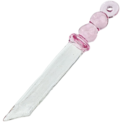 5" Glass Dichro Sword Pendant Dab Tool - lifestyle shot