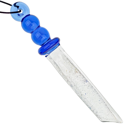 5" Glass Dichro Sword Pendant Dab Tool - detail view