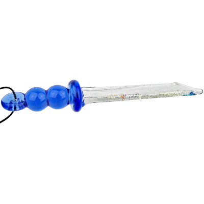 5" Glass Dichro Sword Pendant Dab Tool - alternate angle