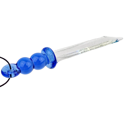 5" Glass Dichro Sword Pendant Dab Tool - scale reference
