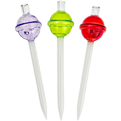 5″ LOLLIPOP GLASS DAB TOOL CARB CAP COMBO