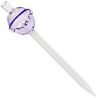 5″ Lollipop Glass DAB Tool Carb Cap Combo - Purple