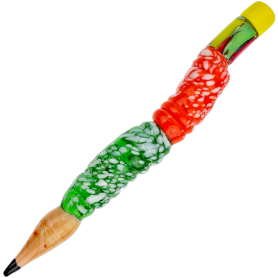5" Gummy Worm Glass Pencil Dab Tool - detail view