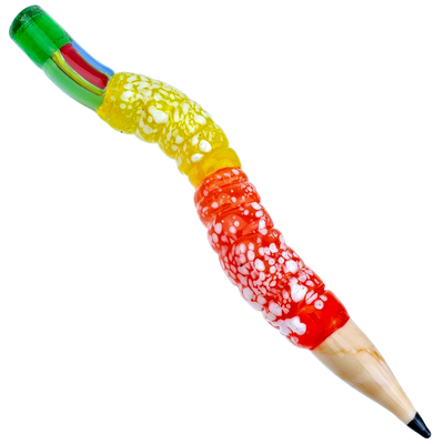 5" Gummy Worm Glass Pencil Dab Tool - alternate angle