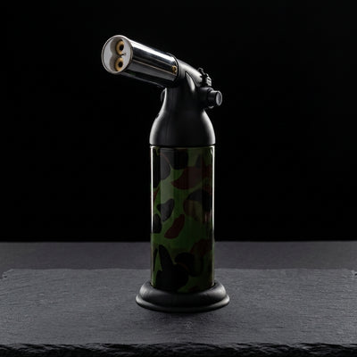 Editorial product photography on charcoal slate