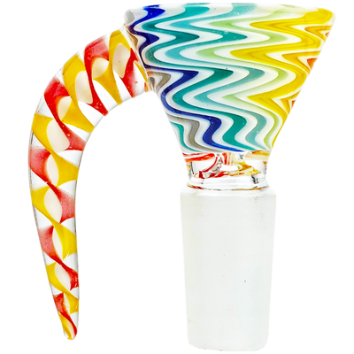 2" 14mm Wigwag Horn Flower Bowl - alternate angle