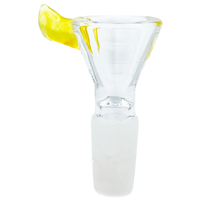 2″ 14MM CLEAR W/ COLOR HORN FLOWER BOWL