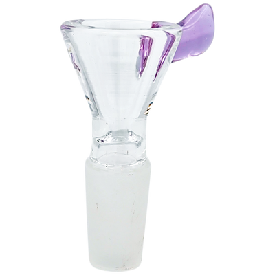 2″ 14MM CLEAR W/ COLOR HORN FLOWER BOWL