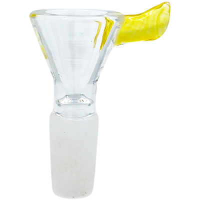 2″ 14MM CLEAR W/ COLOR HORN FLOWER BOWL