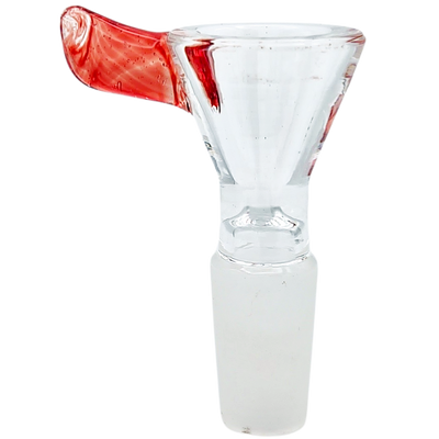 2″ 14MM CLEAR W/ COLOR HORN FLOWER BOWL