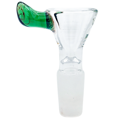 2″ 14MM CLEAR W/ COLOR HORN FLOWER BOWL