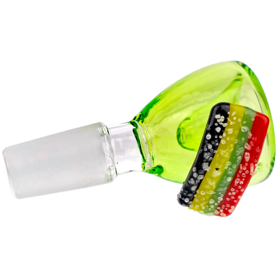 2.5" 14mm Rainbow Stripe Candy Flower Bowl - close-up view