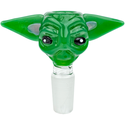 2.5" 14mm Sculpted Grogu Baby Yoda Glass Flower Bowl - alternate angle
