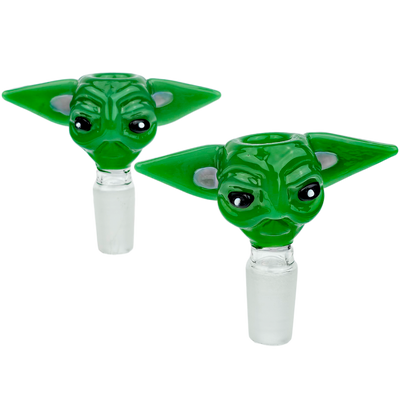 2.5" 14mm Sculpted Grogu Baby Yoda Glass Flower Bowl - Bowls & Slides