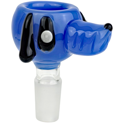 3" 14mm Cartoon Dog Face Flower Bowl - alternate angle