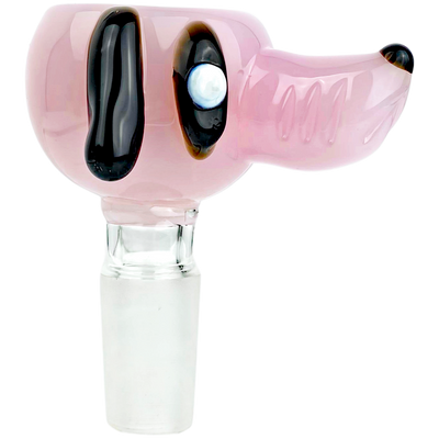3" 14mm Cartoon Dog Face Flower Bowl - close-up view