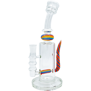 10" Vac Stack Horn Inline Rig - Rainbow Red