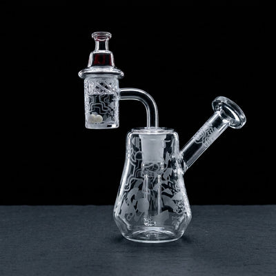 Editorial product photography on charcoal slate