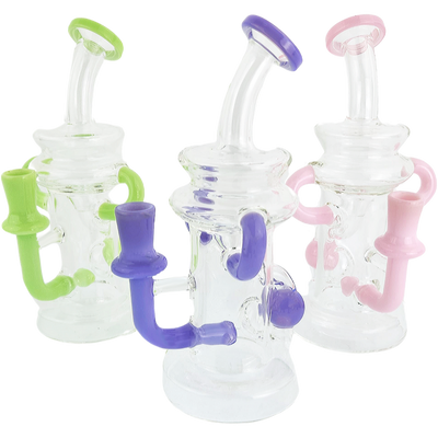 8" Color Accent Double Uptake Ball Drain Recycler (one off)