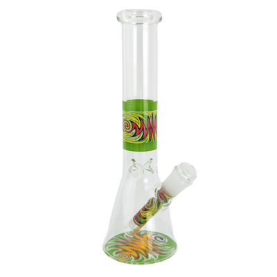 10'' Wigwag Decal Beaker w/ Wigwag Downstem