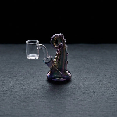 4" Iridescent Tentacle Rig (one off) on dark slate surface - Oil Slick Pad